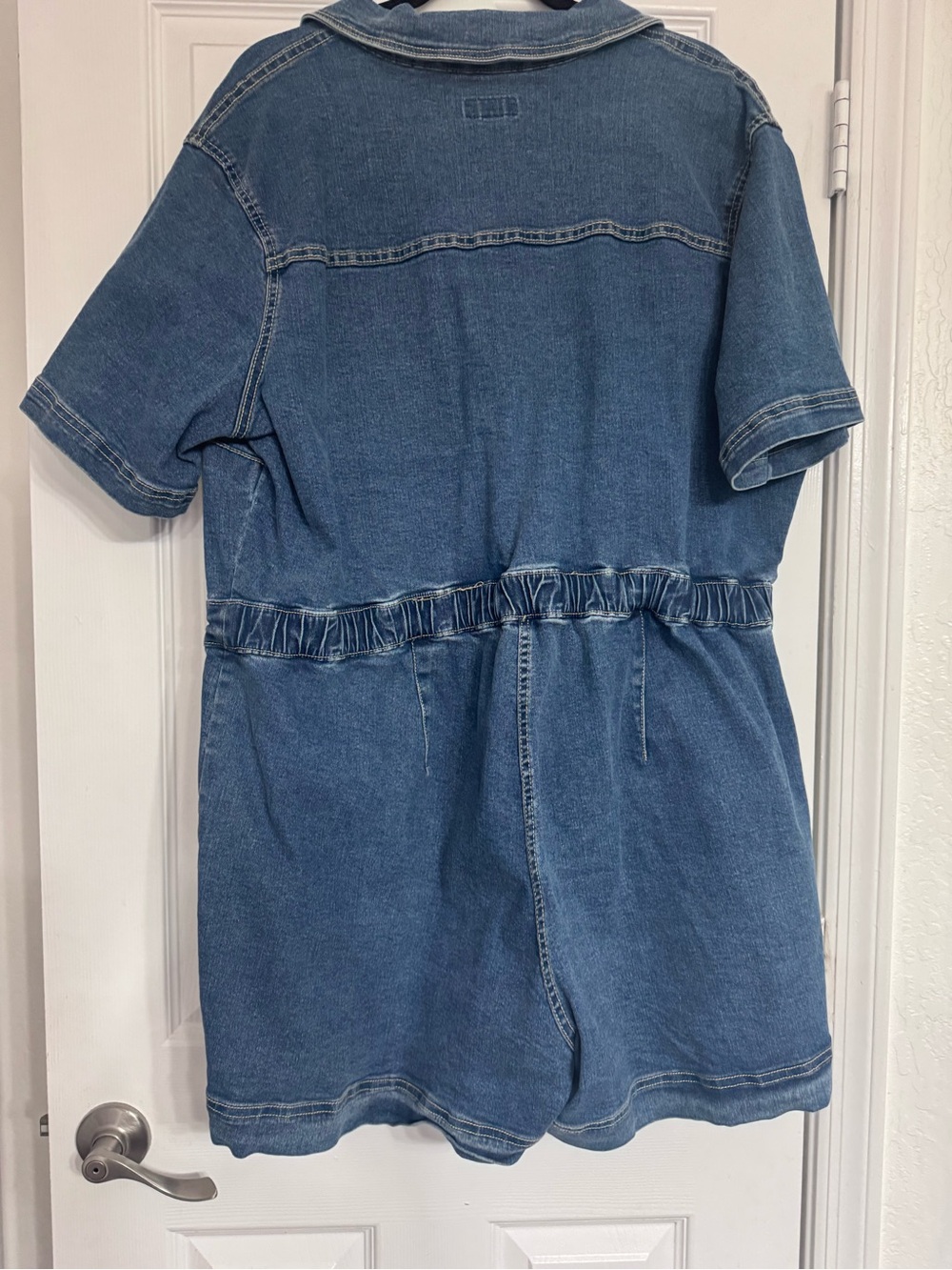 Ava & Viv Blue Denim Mini Shirt Dress - Picture 7 of 7